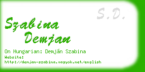 szabina demjan business card