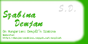 szabina demjan business card